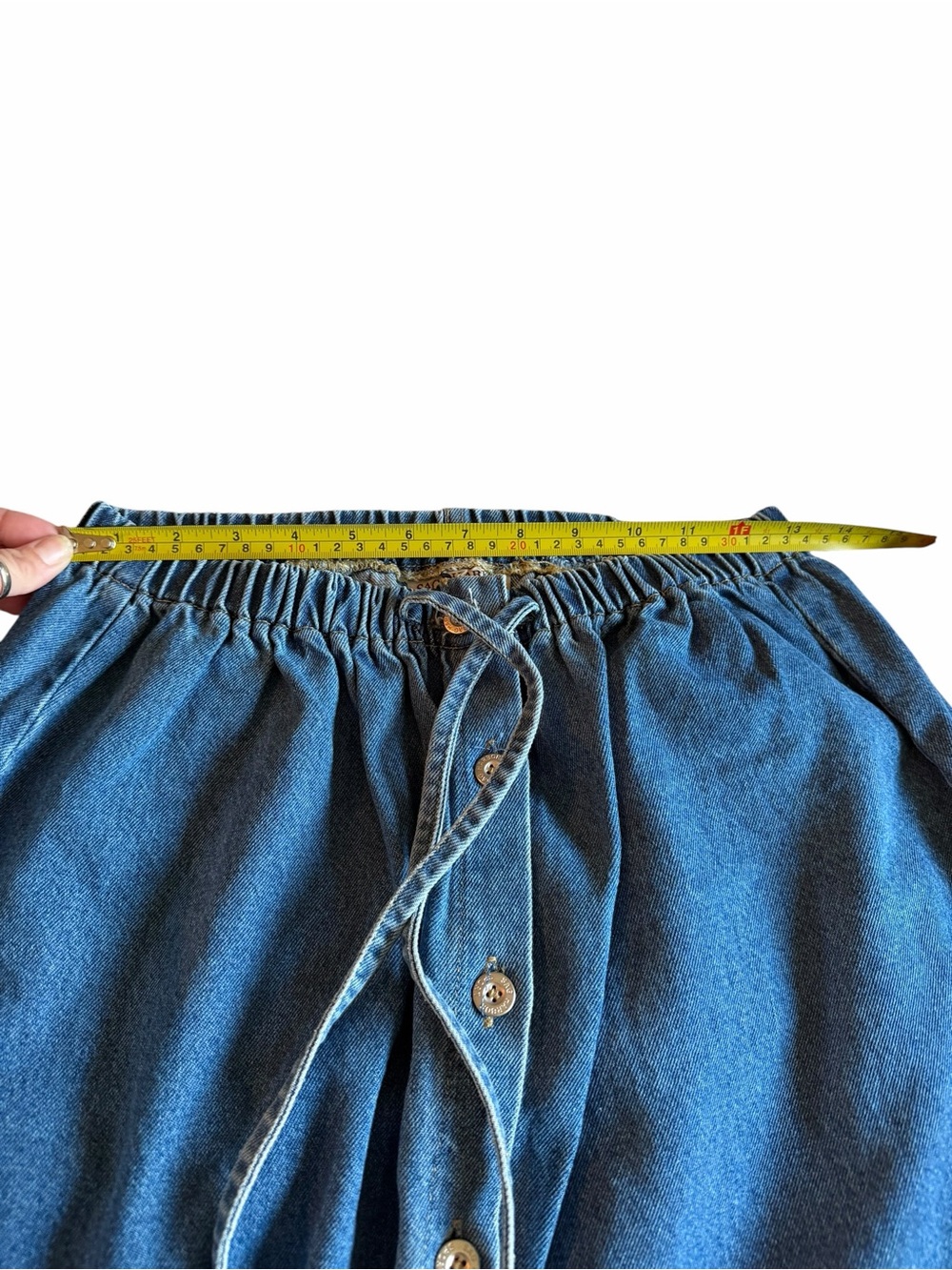 🌟Sag Harbor Vintage
Cottagecore Blue Button-Front
A-Line Denim Skirt - Picture 5 of 6
